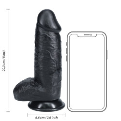DILDO EXTRA THICK WITH BALLS 8"  20,3CM