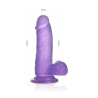 DILDO JELLY STUDS CRYSTAL PURPLE  6" 15,5 CM