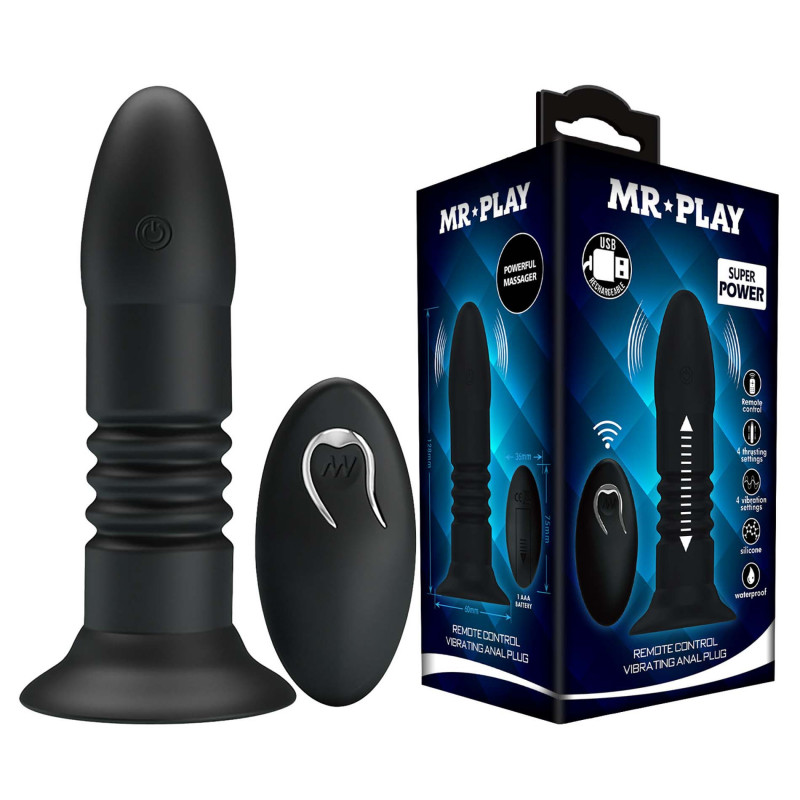 KOREK PLUG MR PLAY - VIBRATING 4 WIBRACJE 4 PCHNIĘCIA USB PILOT