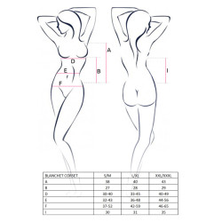 GORSET CZARNY BLANCHET CORSET BLACK XXL/XXXL - CASMIR