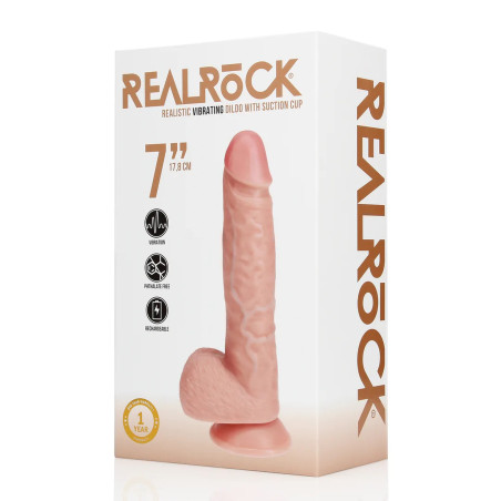 RELISTYCZNY WIBRATOR REALROCK  7" / 18 CM FLESH
