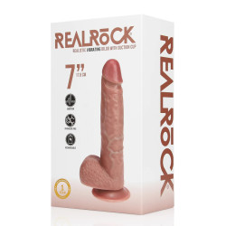 RELISTYCZNY WIBRATOR REALROCK  7" / 18 CM FLESH TAN