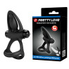 PRETTY LOVE - VIBRATION COCK RING Black 10 FUNKCJI WIBRACJI