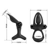 PRETTY LOVE - VIBRATION COCK RING Black 10 FUNKCJI WIBRACJI