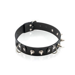 OBROŻA SKÓRZANA Z KOLCAMI