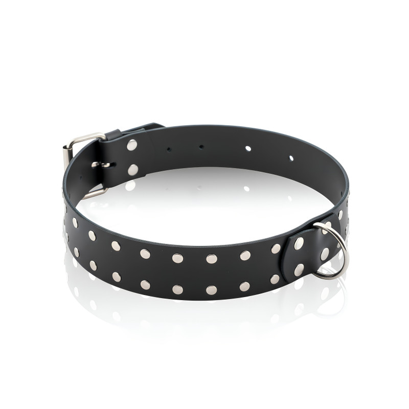 OBROŻA SKÓRZANA Z NITAMI