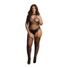 BODYSTOCKING CZARNE SIATECZKA  PLUS SIZE XXL-5XL