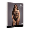 BODYSTOCKING CZARNE SIATECZKA DUO NET HIGH NECK  PLUS SIZE XXL-5XL