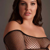 BODYSTOCKING CZARNE SIATECZKA   PLUS SIZE XL-4XL
