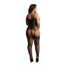 BODYSTOCKING CZARNE SIATECZKA / KORONKA  PLUS SIZE XXL-5XL