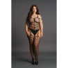 BODYSTOCKING CZARNE PODARTE SZELKI PLUS SIZE XXL-5XL