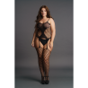 BODYSTOCKING CZARNE PODARTE SZELKI PLUS SIZE XXL-5XL