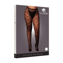 GARTERBELT STOCKINGS / POŃCZOCHY Z PASEM  SIATECZA/KORONKA SERDUSZKA PLUS SIZE XL-4XL