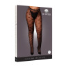GARTERBELT STOCKINGS / POŃCZOCHY Z PASEM  SIATECZA/KORONKA SERDUSZKA PLUS SIZE XL-4XL