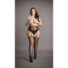 GARTERBELT STOCKINGS / POŃCZOCHY Z PASEM  SIATECZA Z WYSOKIM STANEM PLUS SIZE XXL-5XL