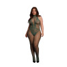 BODYSTOCKING ZIELONE KORONKI I SIATCZKI PLUS SIZE XL-4XL