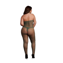 BODYSTOCKING ZIELONE KORONKI I SIATCZKI PLUS SIZE XL-4XL