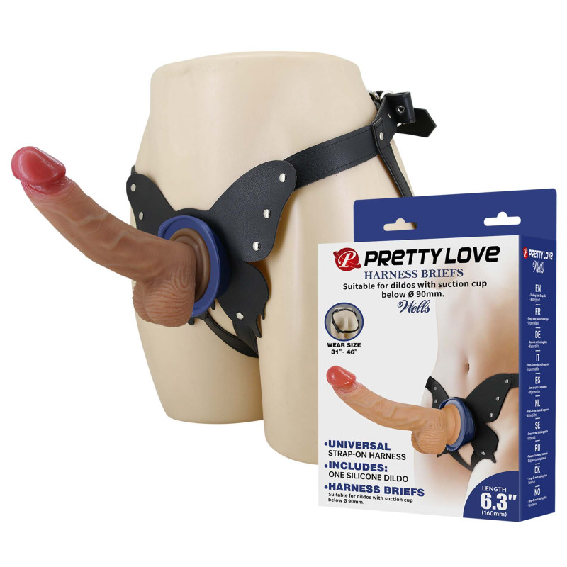 STRAP-ON PRETTY LOVE WELLS DILDO SILICONE 6,3