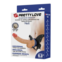 STRAP-ON PRETTY LOVE WELLS DILDO SILICONE 6,3