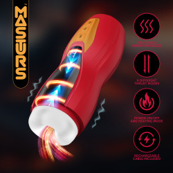 SOLARA CZARODZIEJKA OGNIA WIELOFUNKCYJNY MASTURBATOR OGRZEWANIE & WIBRACJE & PCHNIĘCIA