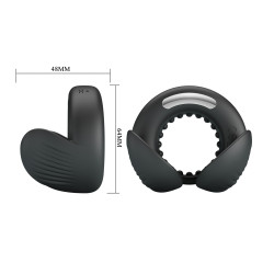 PRETTY LOVE SILIKONOWY WIBRUJĄCY PIERŚCIEŃ QUENTIN 10 WIBRACJI USB