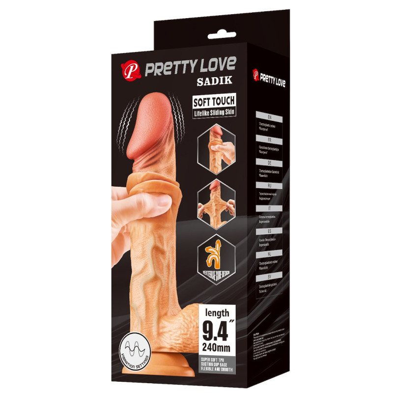 WIBRATOR DILDO PRETTY LOVE SADIK  9,4" 24 CM