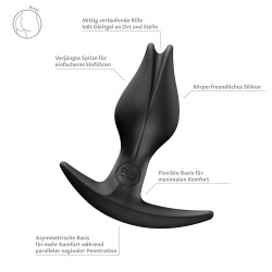 PLUG KOREK FUN FACTORY ŚREDNICA 3 CM DŁUGOŚĆ CAŁKOWITA 8,5 CM CZARNY