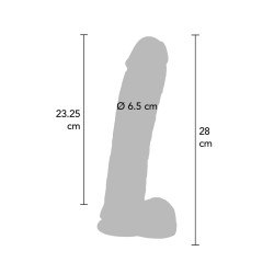 DILDO 11" 28 CM CZARNE