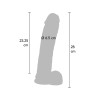 DILDO 11" 28 CM CZARNE