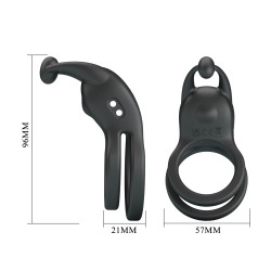 PRETTY LOVE GOODWIN WIBRUJĄCY PODWÓJNY PIERŚCIEŃ NA PENISA USB