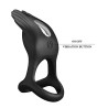 PRETTY LOVE - VIBRANT PENIS RING SILAS BLACK 7 FUNKCJI WIBRACJI USB