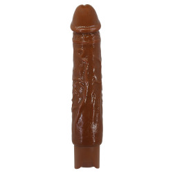 PRETTY LOVE  RUFUS REALISTIC VIBRATING DILDO 9,3" 23,8 CM BROWN
