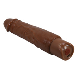 PRETTY LOVE  RUFUS REALISTIC VIBRATING DILDO 9,3" 23,8 CM BROWN