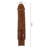 PRETTY LOVE  RUFUS REALISTIC VIBRATING DILDO 9,3" 23,8 CM BROWN