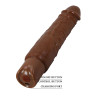 PRETTY LOVE  RUFUS REALISTIC VIBRATING DILDO 9,3" 23,8 CM BROWN