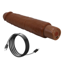 PRETTY LOVE SOREN REALISTIC VIBRATING DILDO 9,9" 25,2 CM BROWN