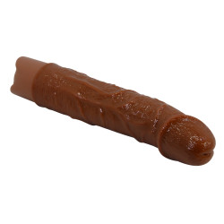PRETTY LOVE LEANDER REALISTIC VIBRATING DILDO 7,9" 20,3 CM BROWN