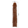 PRETTY LOVE LEANDER REALISTIC VIBRATING DILDO 7,9" 20,3 CM BROWN