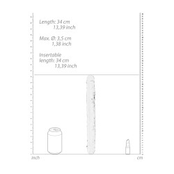 DILDO PODWÓJNE REALISTIC DOUBLE DONG 13" / 34 CM