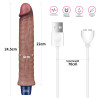 WIBRATOR 9,5" REAL SOFTEE SILIKONOWE WIBRUJACE DILDO USB