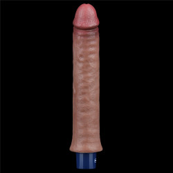 WIBRATOR 9,5" REAL SOFTEE SILIKONOWE WIBRUJACE DILDO USB
