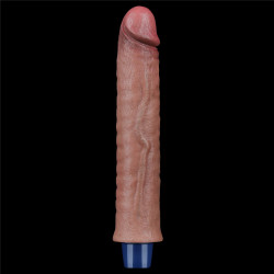 WIBRATOR 9,5" REAL SOFTEE SILIKONOWE WIBRUJACE DILDO USB