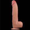 DILDO KING SIZE 12" Z PODWÓJNĄ WARSTWĄ SKÓRY ŚLIZGOWEJ
