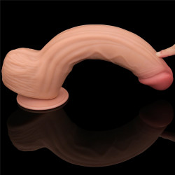 DILDO KING SIZE 12" Z PODWÓJNĄ WARSTWĄ SKÓRY ŚLIZGOWEJ