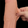 DILDO KING SIZE 12" Z PODWÓJNĄ WARSTWĄ SKÓRY ŚLIZGOWEJ