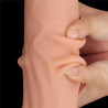DILDO KING SIZE 12" Z PODWÓJNĄ WARSTWĄ SKÓRY ŚLIZGOWEJ