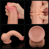 DILDO KING SIZE 11,5" Z PODWÓJNĄ WARSTWĄ SKÓRY ŚLIZGOWEJ