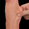 DILDO KING SIZE 11,5" Z PODWÓJNĄ WARSTWĄ SKÓRY ŚLIZGOWEJ