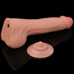 DILDO KING SIZE 11,5" Z PODWÓJNĄ WARSTWĄ SKÓRY ŚLIZGOWEJ