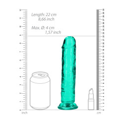 DILDO CRYSTAL CLEAR 8" 20 CM PROSTE DILDO Z PRZYSSAWKĄ